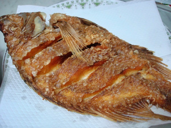 ปลาทับทิมทอด